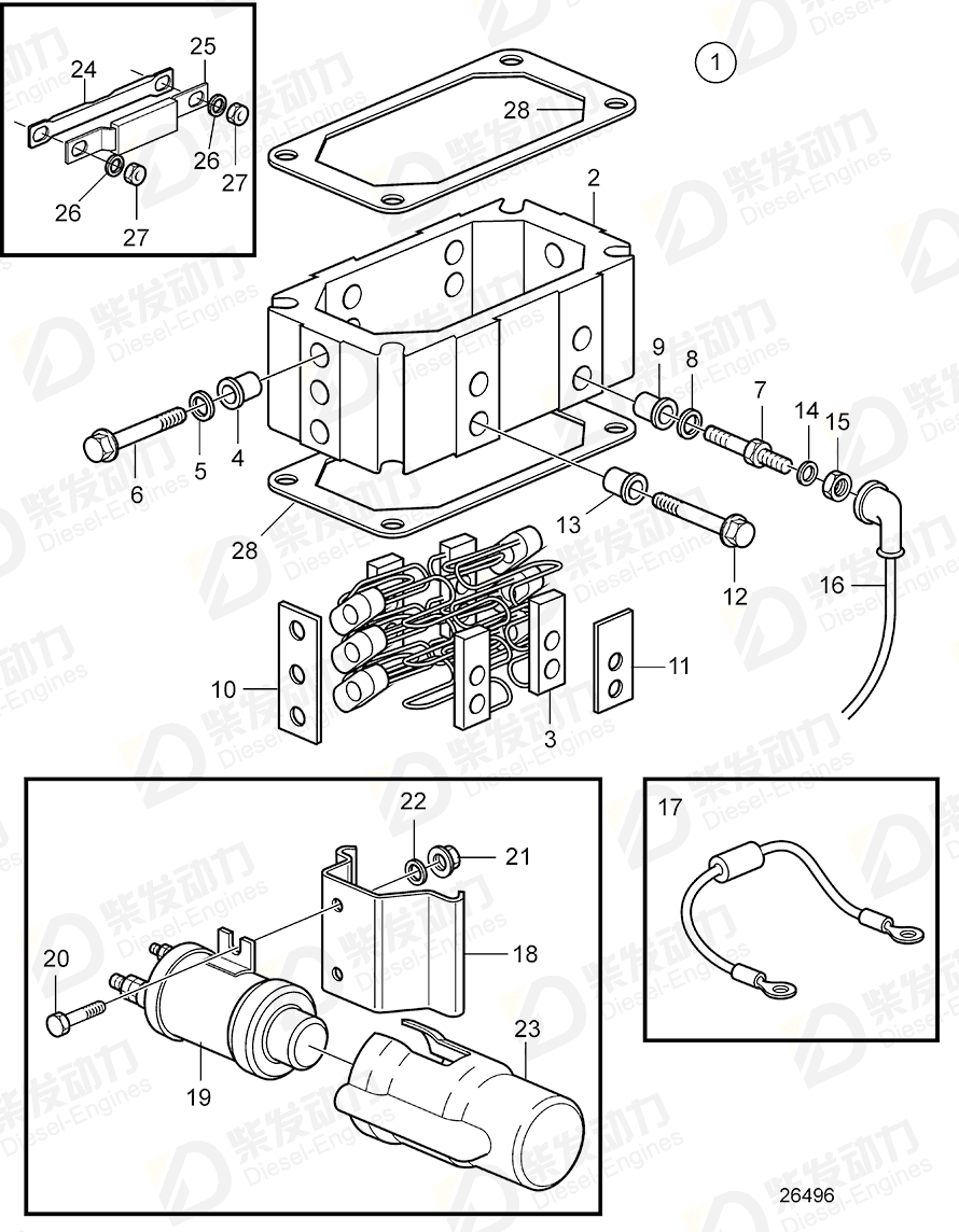 VOLVO Cable harness 3587424 Drawing VOLVO Cable harness 3587424 Drawing